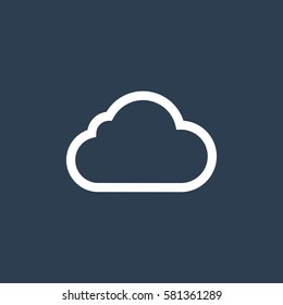 Cloud line icon vector