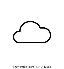 Icono de línea de nube. Ilustración del vector