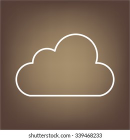 cloud line  icon, vector illustration. Flat design style