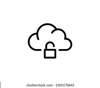Cloud line icon. Vector symbol in trendy flat style on white background. Web sing for design.