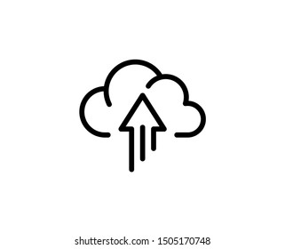 Cloud line icon. Vector symbol in trendy flat style on white background. Web sing for design.