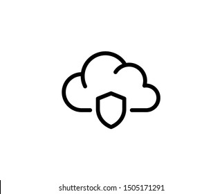 Cloud line icon. Vector symbol in trendy flat style on white background. Web sing for design.