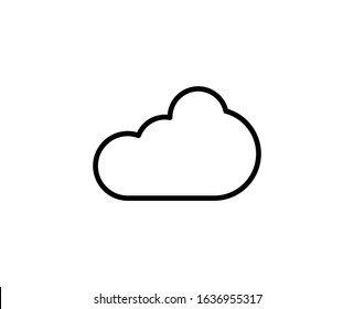 Cloud line icon. Vector symbol in trendy flat style on white background. Cloud sing for design.