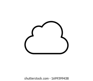 Cloud line icon. Vector symbol in trendy flat style on white background. Cloud sing for design.