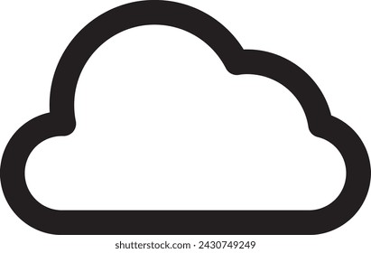 Cloud Line icon vektor design template and illustration with editable stroke