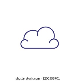 Cloud line icon. Weather, nature, environment. Weather concept. Vector illustration can be used for topics like environment, ecology, weather forecast.