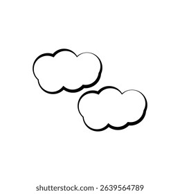 cloud line logo icon illustration flat