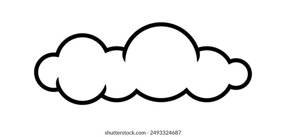 cloud line shape, graphic clouds outline, clouds lined, cloudy line simple