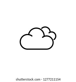 cloud line simple icon on white background