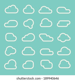 Cloud Line Vector 