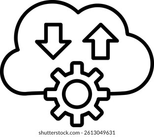 Cloud Line Vector Icon Design