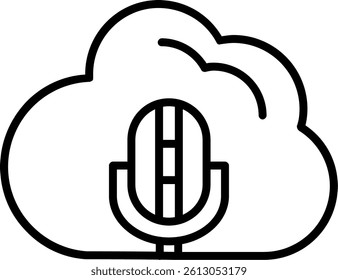 Cloud Line Vector Icon Design