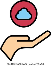 Cloud Line Vector Icon Design