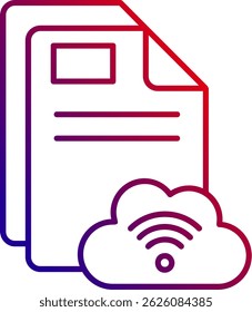 Cloud Line vector Icon Design