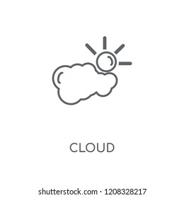 Cloud linear icon. Cloud concept stroke symbol design. Thin graphic elements vector illustration, outline pattern on a white background, eps 10.