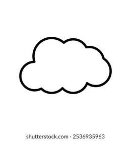Cloud Linear Icon, isolated illustration vector graphics outline icon