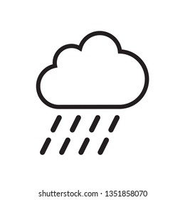 Cloud linear vector icon . The sign of a rain . The rainy weather .