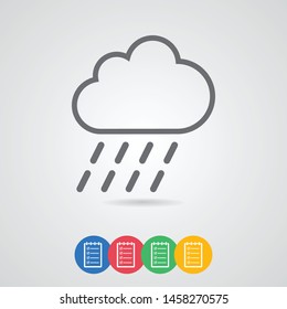 Cloud linear vector icon . The sign of a rain . The sign of a cloud. The symbol of a cloud. The rainy weather .