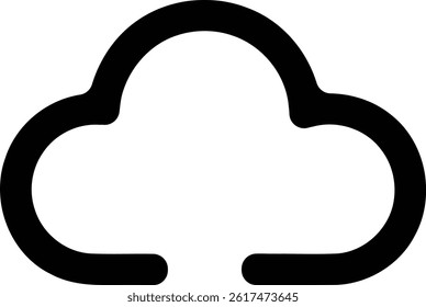 cloud lineart icon. Design is Suitable for Web Page, Mobile App, UI, UX and GUI design.