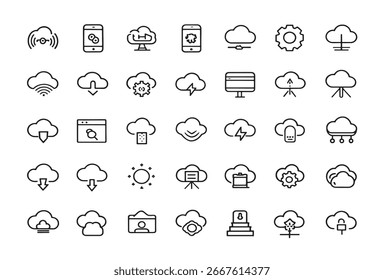 Cloud link Icon Connects All Your Devices