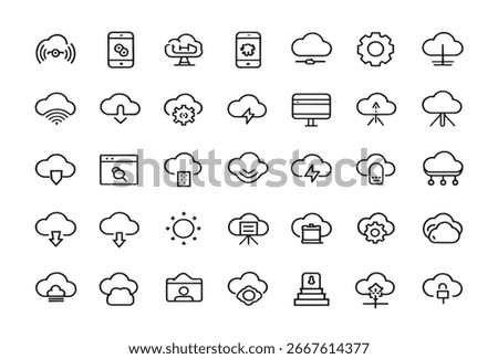Cloud link Icon Connects All Your Devices