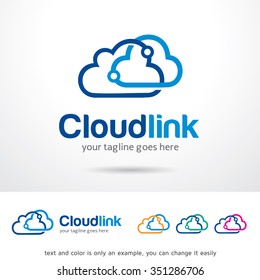Cloud Link Logo Template Design Vector