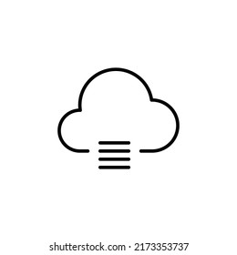 cloud list editable stroke icon, Smart stroke icon