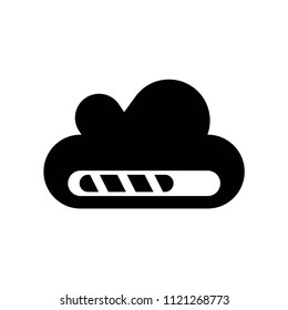 Cloud loader icon vector icon. Simple element illustration. Cloud loader symbol design. Can be used for web and mobile.