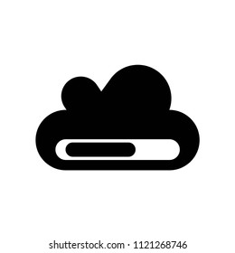 Cloud loading symbol icon vector icon. Simple element illustration. Cloud loading symbol symbol design. Can be used for web and mobile.