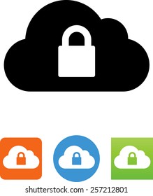 Cloud with lock icon