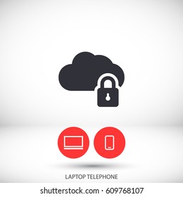 Cloud lock  icon