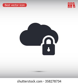 Cloud Lock  Vector Icon