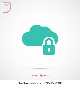 Cloud Lock Vector Icon