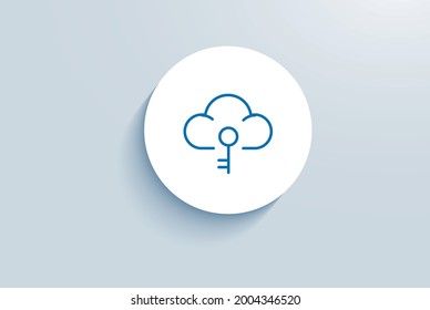 cloud login icon vector design