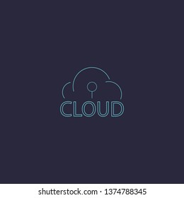 cloud logo, with cloud accents and magnifying glass make it. elegant, vector, unique, icon, modern.
