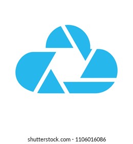 cloud logo. app icon. internet symbol. vector eps 08.