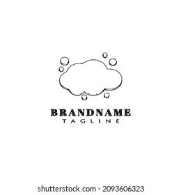 cloud logo cartoon icon design template black modern isolated cute illustration
