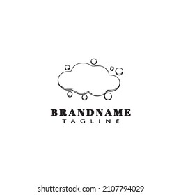 cloud logo cartoon icon design template black modern cute vector illustration