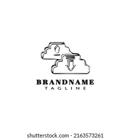 cloud logo cartoon icon design template black modern isolated vector