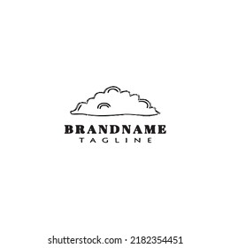 diseño de icono de dibujo de logotipo en la nube concepto de vector aislado negro moderno