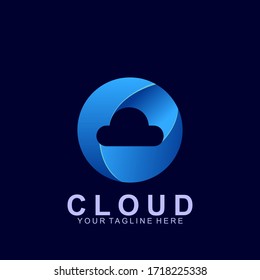 Cloud logo colorful template Design. Cloud icon design Vector