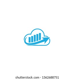 Cloud logo. Communication or network icon. Monochrome option.