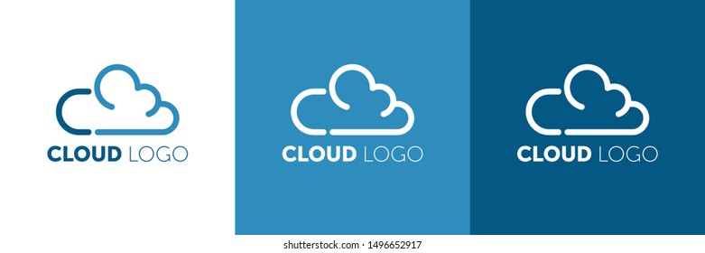 cloud logo. cloud computing template. creative. internet global. upload. data transfer. download website. technology icon. network symbol. 