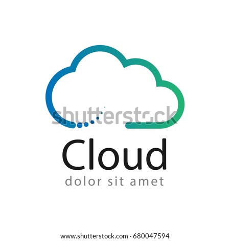 Cloud logo creative design template, cloud computing concept, vector illustration