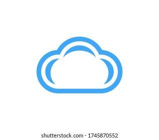 Cloud logo data vector web icon 