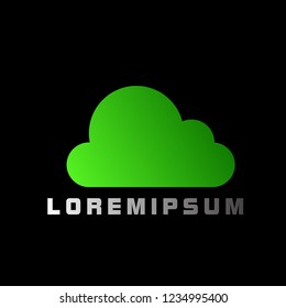 cloud logo with deep philosophy for technology startup company. cloud logo design has mean elegant, infinity and luxury for company sign