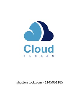 Vector Online Cloud Storage Logo Design Stock Vector (royalty Free 