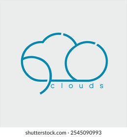 Cloud logo design with abstract letter SY.