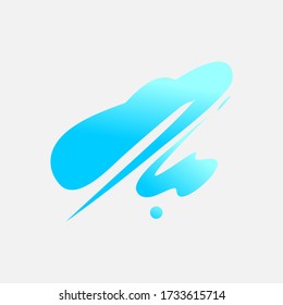 cloud logo design with distinctive blue sky gives a natural impression