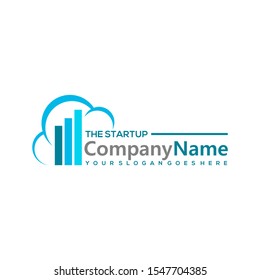 Cloud logo design for hosting business technology, consulting finance internet logo modern clean and simple